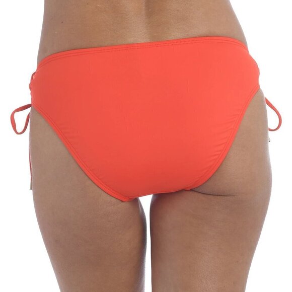 La Blanca Island Goddess Side Tie Hipster Bottom Swimsuit Orange Size 14/XL NWT - Picture 2 of 6